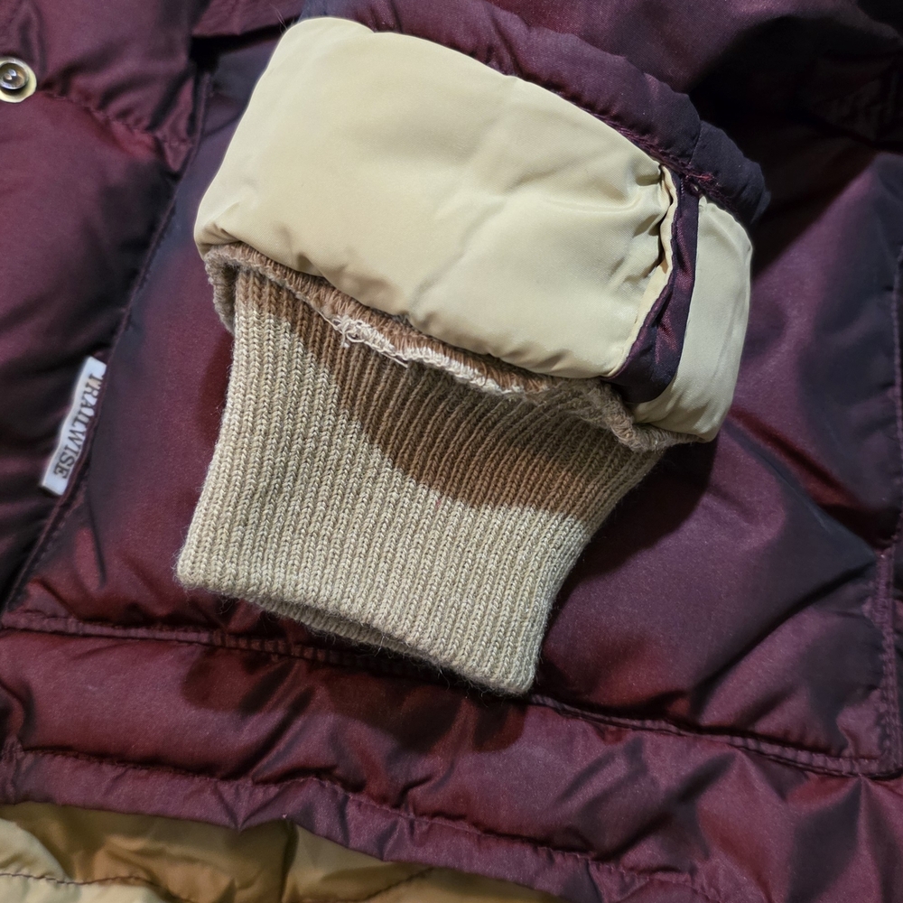 Trailwise Vintage Goose Down Puffer Jacket Maroon Large 70s 80s Gorpcore Coat - Picture 9 of 15